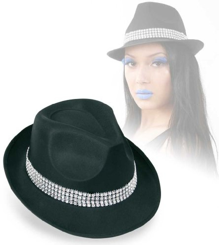 FASCHING 38575 Hut Las Vegas, Damenhut m.Strass NEU/OVP