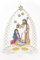 Fensterbild Christi Geburt farbig 20 x 28 cm aus Plauener Spitze Fensterdeko Fensterschmuck Bilder Handarbeit Deko Fenster
