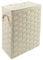 EHC Slimline Laundry Linen Basket Bin Bathroom Storage Hamper Basket With Lid - Cream
