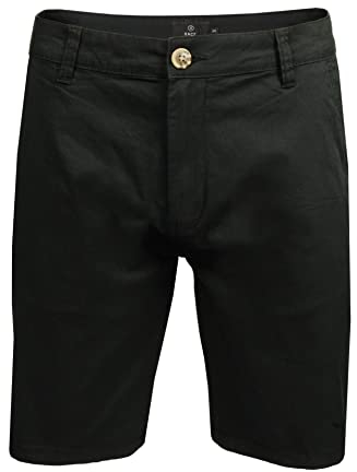 Xact Men's Cotton Stretch Chino Shorts (Black) 36