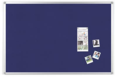 BoardsPlus Tablero De Anuncios Con Marco De Aluminio, 90x60 cm, Azul