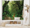ABAKUHAUS Nepal Wandteppich, Wald in Asien Touristic aus Weiches Mikrofaser Stoff Waschbar ohne Verblassen Digitaldruck, 150 x 110 cm, Grün Braun