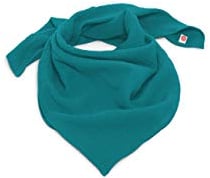 nanito Schal Halstuch Babyhalstuch Kinderschal Musselin Musselintuch Farbwahl Kinder Kinderhalstuch Baby Junge Mädchen Spucktuch Tuch 100% Bio Baumwolle 45 x 45 cm (petrol)