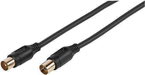 Vivanco Antennenkabel 48/20, 15 GB, Koaxialstecker, 1,5 m, 90 dB, Schwarz