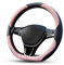Ergocar Sport D-Form Auto Lenkradbezug Rutschfester Auto Lenkradschutz D-Typ Atmungsaktiv Mikrofaser PU Leder für Durchmesser 38cm (15 ) (Rosa)