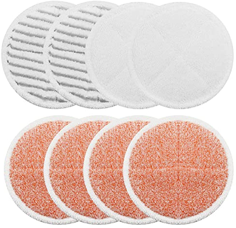 8er-Pack Ersatz-Dampfmopp-Pads, kompatibel mit Bissell Spinwave 2039A 2124: 4 schwere Schrubbpads, 2 weiche Pads, 2 Schrubbpads