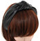 axy Leder Haarreif Lederlook Haarreifen Damen Haarband Vintage Hairband Stirnband Klassische und modische Leather HR27AL (Schwarz)