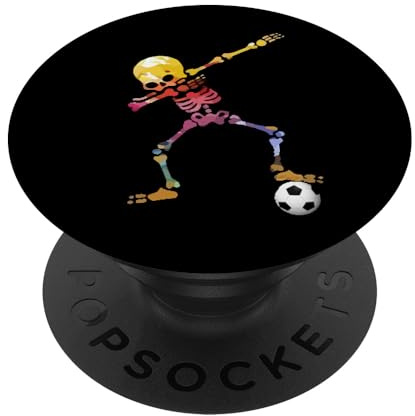 Dabbing buntes Skelett Fussballer Dab Fußball Fussball Team PopSockets Klebender PopGrip