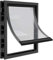 CEESC Hundeklappe mit weicher, transparenter Magnetklappe und einrastbarer Verschlussplatte, Premium-Haustür aus PVC-Kunststoff für kleine, mittlere Hunde und Welpen (L, Schwarz)