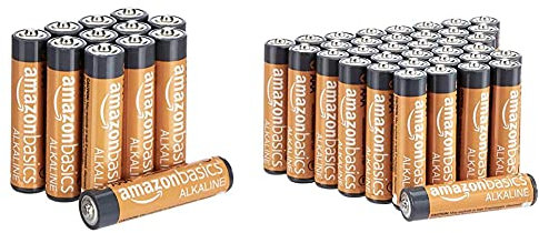 AmazonBasics Batterie alcaline AAA 1.5 Volt, Performance, confezione da 36 (l’aspetto potrebbe variare dall’immagine) & Pile Mini Stilo Alcaline AAA Performance, confezione da 12