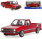 alles-meine.de GmbH Volkwagen Caddy 14D Pick-Up Pritsche Metallic Rot 1978-1992 1/18 Solido Modell Auto mit individiuellem Wunschkennzeichen