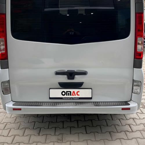 OMAC Ladekantenschutz für Opel Vivaro A 2001-2014 Edelstahl Dark Chrom | Stoßstangenschutz, fahrzeugspezifische Passform