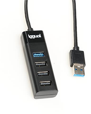 Hub USB 4 Puertos iggual IGG317686 Negro