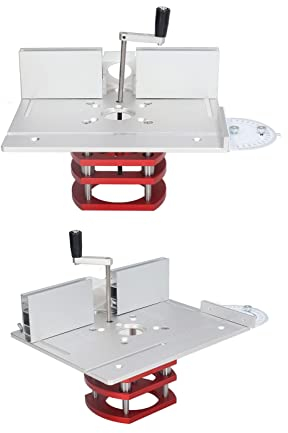 Holzbearbeitungstischplatte 51 Mm Max Router Lift Kit Metallstruktur Einfache Installation Zum Schlitzen Trimmen Fasen (Silber)