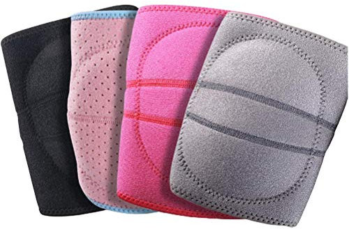 Bagima Ginocchiere da Ballo Ginocchiere Protettive Ginocchiere da Danza in Spugna Comode Protezioni da Danza per Basket Yoga (Rosa)