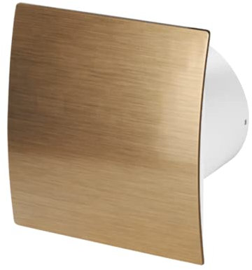 AirTech-UK Bathroom Extractor Fan 100 mm / 4 Metallic Gold Finish Front Panel with Humidistat