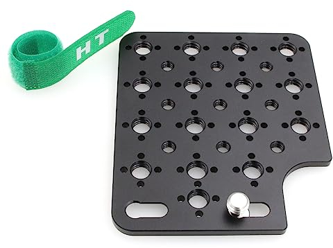 HangTon Camera Cheese Plate Side Mounting for ARRI ALEXA Mini LF Teradek Vaxis Rig Wireless Receiver Follow Focus Motor with 3/8 1/4 Thread (Black)