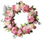 HIQIU 40CM Türkranz Pfingstrosen künstlich Kranz für die Haustür türkranz ganzjährig Blumenkranz deko für Hochzeitsfeier Thanksgiving Garten Heim Wand hängen Dekorative kränze (Kirschblütenpink)