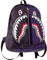 Zaini Shark, Zaini Shark Camo con Spallacci Resistenti all'Usura, Impermeabili e Regolabili, Zaino Shark Graffiti di Grande capacità, Zaino Leggero e Casual per Libri (Viola)