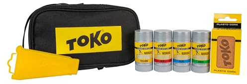 TOKO Grip Wax Kit für Langlaufski - Multi-Temp Nordic Gripwax (4 ct), Mehrzweckschaber & Plasto-Kork