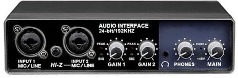 YIWENG Tragbares Audiointerface USB Soundkarte Mic Vorverstärker Computer Aufnahme Tuning Digital Mixing Equipment,USB-Soundkarte