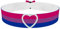 Bisexual Heart Stoffarmband - Wasserfest & Langlebig - Farbenfrohes Satin Armband - LGBTQ Accessoires - Pride Schmuck - Unisex Armband - Geschenkideen für LGBTQ - Festival Armbänder
