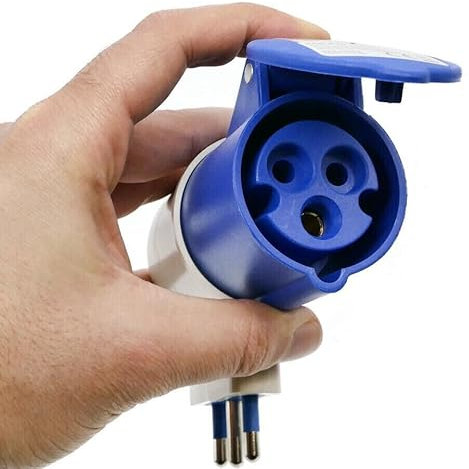 topolenashop Adaptateur Industriel avec Prise Italienne 250 V 1 Prise CEE 2P+T 16 A 250 V