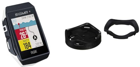 Sigma Sport ROX 11.1 EVO White | Fahrradcomputer kabellos GPS & Navigation inkl. GPS Halterung | Outdoor GPS Navigation mit Smarter Funktionsvielfalt & Zubehör, GPS Halterung