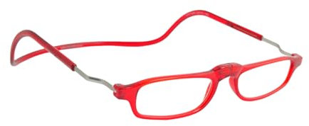 CliC Eyewear - Clic Base - Farbe: Rot - Stärke: +3 - Klassische Lesebrille - Rechteckige Form - Lesebrille für Herren/Damen - Made in Italy