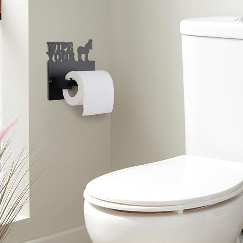 Creative Novelty Fun Donkey Shaped Wall Mounted Iron Toilet Paper Holder Bathroom Toilet Roll Holder Bathroom Accessories