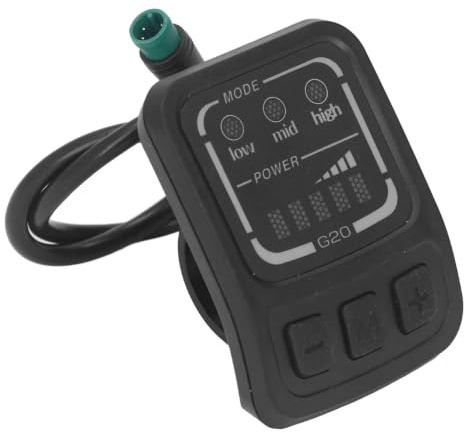 Affichage LED pour vélos électriques, 6x4,5cm/2,4x1,8 Pouces Panneau de Commande avec Interface étanche à la Pluie Panneau de Commande Universel pour Compteur de vélo pour 22,2mm vélos électriques