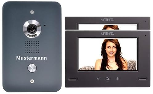 MATHFEL Video Türsprechanlage mit Kamera und Türöffner, 7'' Farbmonitor, 4-Draht-Technik - WLAN Türklingel mit Kamera, Videotürklingel mit Monitor, Klingel Haustür mit Sprechanlage