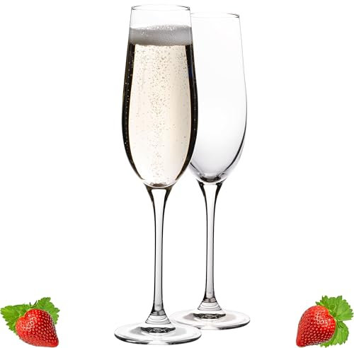 IMPERIAL Sektkelche 180ml Set 2-Teilig Sektgläser 'Havanna' Champagnergläser aus Crystalline Glas Spülmaschinenfest