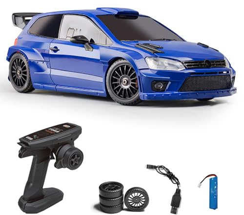 Hylukon Ferngesteuertes Auto, 1/28 2,4 GHz RC Auto Drift Car 4WD mit LED-Leuchten, Drift Auto Reifen, RC Drift Car Geburtstagsgeschenk