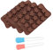 LIFKOME 1 Ensemble Moule à Chocolat Moules Moule Carré à Chocolat Comestible Gâteau Pâtisserie Para Chocolat Décoration Moule De Bricolage De Cuisson Moule Fondant Brown Gel De Silice