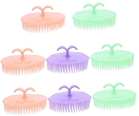 Anneome 8stücke Haar Waschen Kopfhaut Massieren Massagebürste Haarshampoo-bürste Kopfwäscher Ergonomisches Design Wiederverwendbar