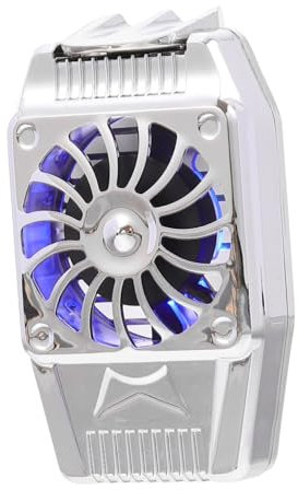 Operitacx ventilador del radiador USB succión del teléfono ventilador smart Radiador enfriador de celular enfriador de teléfono para juegos AbS Silver