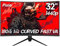 Pixio PXC328 32 inch 180Hz Refresh Rate QHD 1440p Resolution 1500R Curved Fast VA Panel 1ms GTG Response Time Adaptive Sync HDR Curved Gaming Monitor