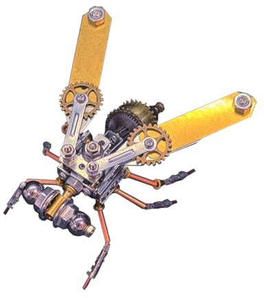 Mechanische Fliege 3D Metall Puzzle, 121 Teile Steampunk Insekten Modellbausatz, DIY Jigsaw Puzzle Baueset Deko Geschenk für Erwachsene