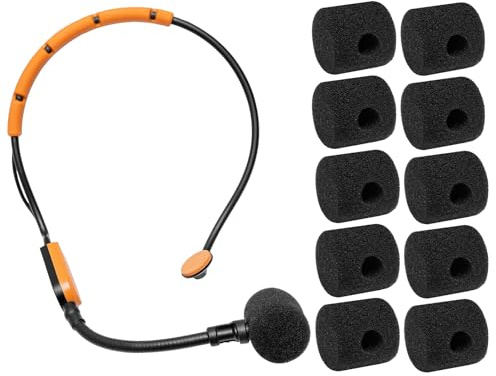 Voarmaks 10 Pcs Mic Covers Pop Filter Compatible with Shure SM31FH SM31 Fitness Headset, PGA31, P31 Headset Microphone Bulk Value Bundle Windscreen