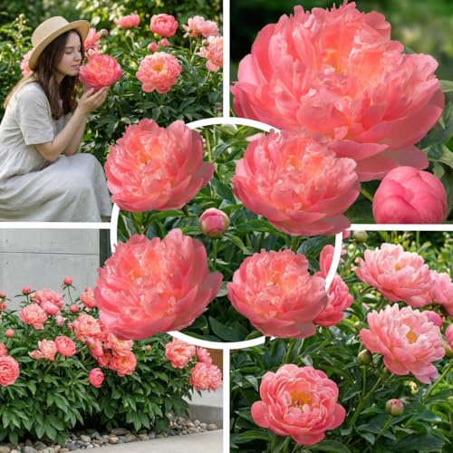 FLORIUM Pfingstrose Coral Magic – 1 Wurzel, Winterhart, Mehrjährig | Päonie aus Holland, für Garten und Topf, kein Samen, keine Zwiebeln, pflanzfertige Wurzel