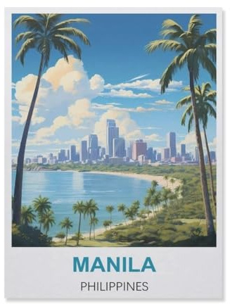 Puzzle en Papier 1000 Pieces，Manille Philippines，Adultes Enfants Classique Jeu Cadeau（50x70cm）-IA95