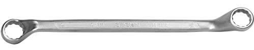 SW-Stahl 01212L Doppelringschlüssel 16 x 17 mm tief Gekröpft | Hochwertiger Chrom-Vanadium Ringschlüssel mit Wellenprofil für maximale Kraftübertragung nach DIN 838/ISO 10104 Norm