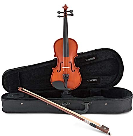 Student 1/10 Violin by Gear4music | For beginners aged 5 and under, quality tone woods, fine tuners for stable tuning, bow, hard foam case and rosin included