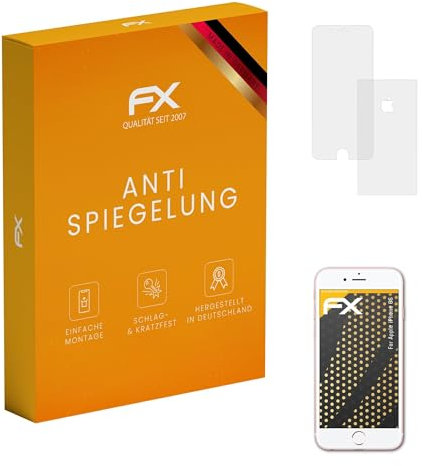 atFoliX Película Protectora compatible con Apple iPhone 6S Lámina Protectora de Pantalla, antirreflejos y amortiguadores FX Protector Película (Set de 3)
