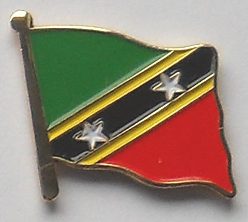 St Kitts and Nevis Country Flag Enamel Pin Badge
