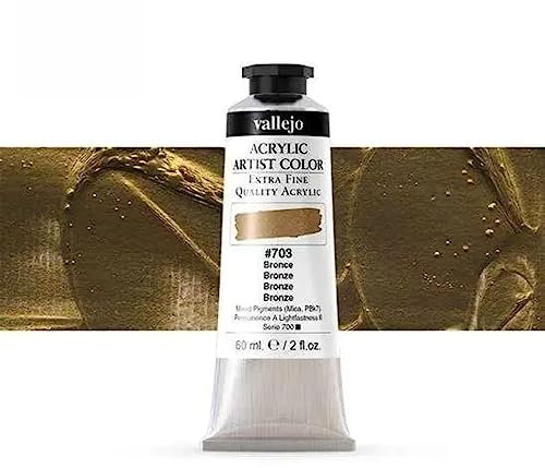 Vallejo : Artist Acrylic Paint : 60ml : Bronze (Iridescent)