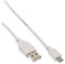 InLine 31750W Micro-USB 2.0 Kabel, USB-A Stecker an Micro-B Stecker, weiß, 5m