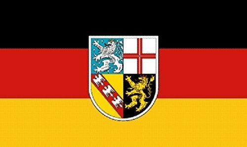 U24 Aufkleber Saarland Flagge Fahne 12 x 8 cm Autoaufkleber Sticker