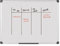 Bi-Office Maya vergitterte Trocken abwischbar, mit Aluminiumrahmen, doppelseitig Whiteboard 180 x 120 cm 90 x 60 cm